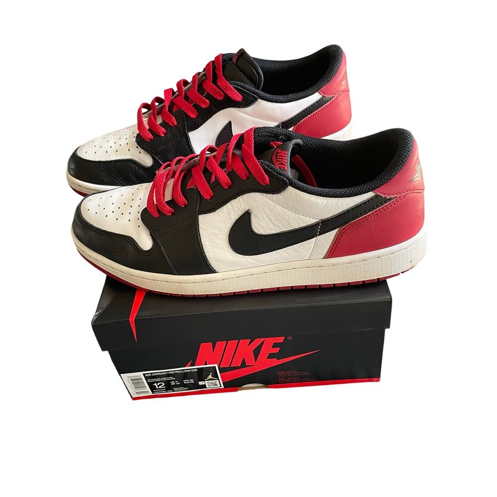 Jordan 2 Retro Low OG Mens 12 White Black Red CZ0790-106 - Original Box